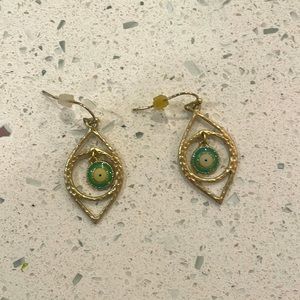 SALE* Gold-colored Evil Eye Earrings